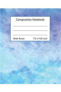 Composition Notebook Wide Ruled 7.5 X 9.25 inch