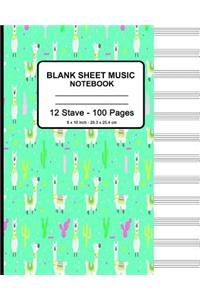 Blank Sheet Music Notebook