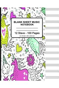 Blank Sheet Music Notebook