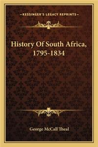 History Of South Africa, 1795-1834