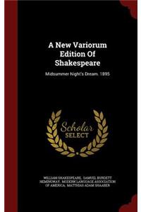 A New Variorum Edition of Shakespeare