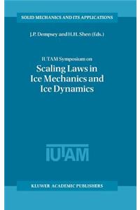 Iutam Symposium on Scaling Laws in Ice Mechanics and Ice Dynamics