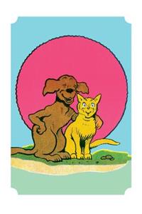 Dog and Cat Friends - Friendship Greeting Card