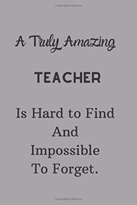 A Truly Amazing Teacher Is Hard To Find And Impossible To Forget