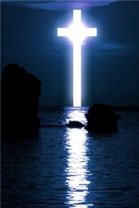2020 Daily Planner Glowing Cross Water Reflection Night 388 Pages