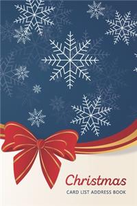 Christmas Card List Address Book