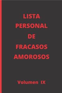 Lista Personal de Fracasos Amorosos