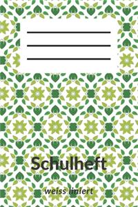 Schulheft weiss liniert