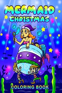 Christmas Mermaid Coloring Book