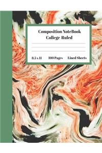 Composition Notebook College Ruled Lined Sheets