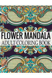 Flower Mandala Adult Coloring Book