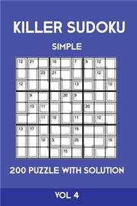 Killer Sudoku Simple 200 Puzzle With Solution Vol 4