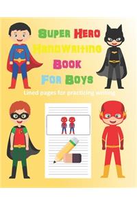 Super Hero Handwriting Book for Boys