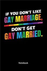 If you don´t like gay marriage. Don´t get gay married. Notebook