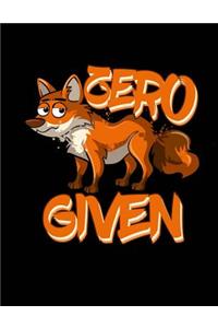 Zero Fox Given Notebook - Blank Unlined