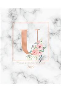 Weekly & Monthly Planner 2019