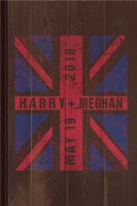 Harry Plus Meghan Royal Wedding Union Jack Journal Notebook