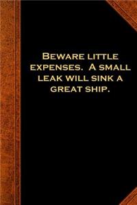 2019 Daily Planner Ben Franklin Quote Small Leak Sink Ship Vintage Style