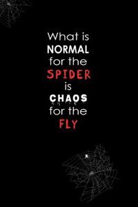 What is Normal for the Spider is Chaos for the Fly