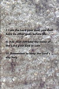 Religious Journal First Three Commandments Modern Stone