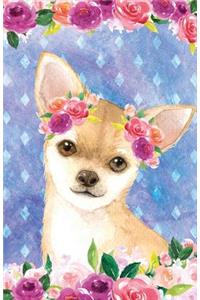 Journal Notebook For Dog Lovers Fawn Chihuahua In Flowers