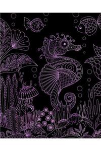 Journal Notebook Seahorse Drawing 7