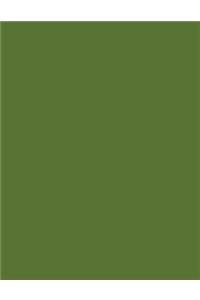 Olive Green 101 - Narrow Lined with Margins Notebook