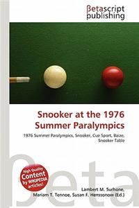 Snooker at the 1976 Summer Paralympics
