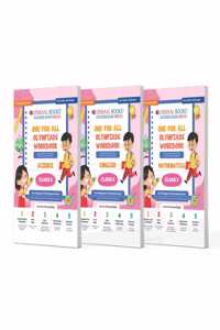 Oswaal One For All Olympiad Workbook Class 3 (Set of 3 Books) Maths, Science & English For 2024-25 Exam
