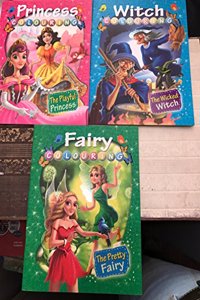 COLORING BOOK (COMBO OF 3 BOOKS)WITCH,PRINCESS,FAIRY