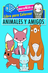 Animales y Amigos. Libro para colorear para niños