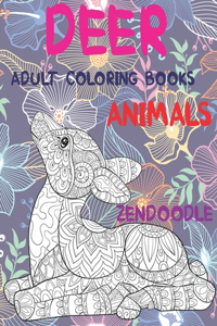 Adult Coloring Books Zendoodle - Animals - Deer