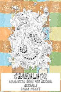 Colouring Book for Animal - Animals - Large Print - Chameleon