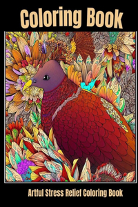 Artful stress relief coloring book
