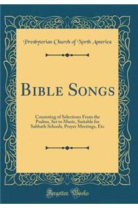 Bible Songs: Consisting of Selections from the Psalms, Set to Music, Suitable for Sabbath Schools, Prayer Meetings, Etc (Classic Reprint)