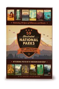 59 Illustrated National Parks - Softcover: 100th Anniversary of the National Park Service