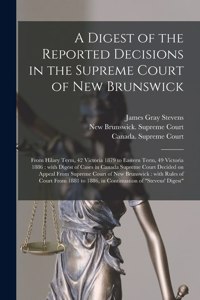 A Digest of the Reported Decisions in the Supreme Court of New Brunswick