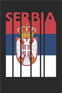 Retro Serbia Planner - Serbian Flag Diary - Vintage Serbia Notebook - Serbia Travel Journal