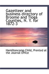 Gazetteer and Business Directory of Broome and Tioga Counties, N. Y. for 1872-3