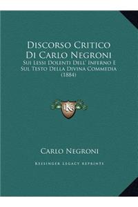 Discorso Critico Di Carlo Negroni