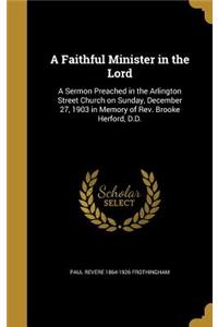 Faithful Minister in the Lord