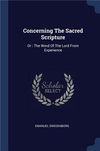 Concerning The Sacred Scripture