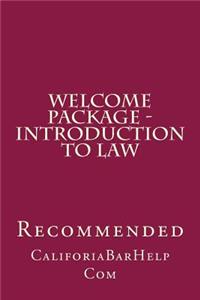 Welcome Package - Introduction to Law