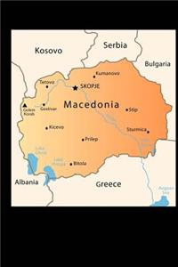 Map of Macedonia Journal: 150 Page Lined Notebook/Diary
