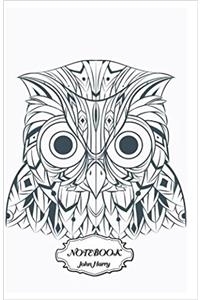 Notebook Journal Dot-grid, Graph, Lined, Blank No Lined - Owl Painting: Small Pocket Notebook Journal Diary
