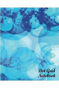 Blue Abstract Background Dot Grid Notebook