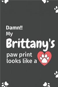Damn!! my Brittany's paw print looks like a