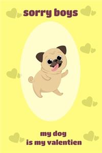 sorry boys my dog is my valentien's day