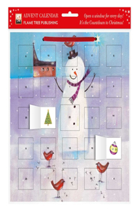 Snowman and Robin advent calendar (with stickers)