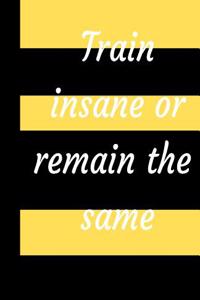 Train Insane or Remain the Same